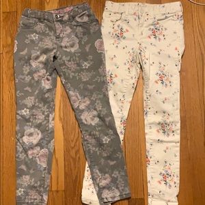 Children’s Place/Gap size 8 floral straight jeans